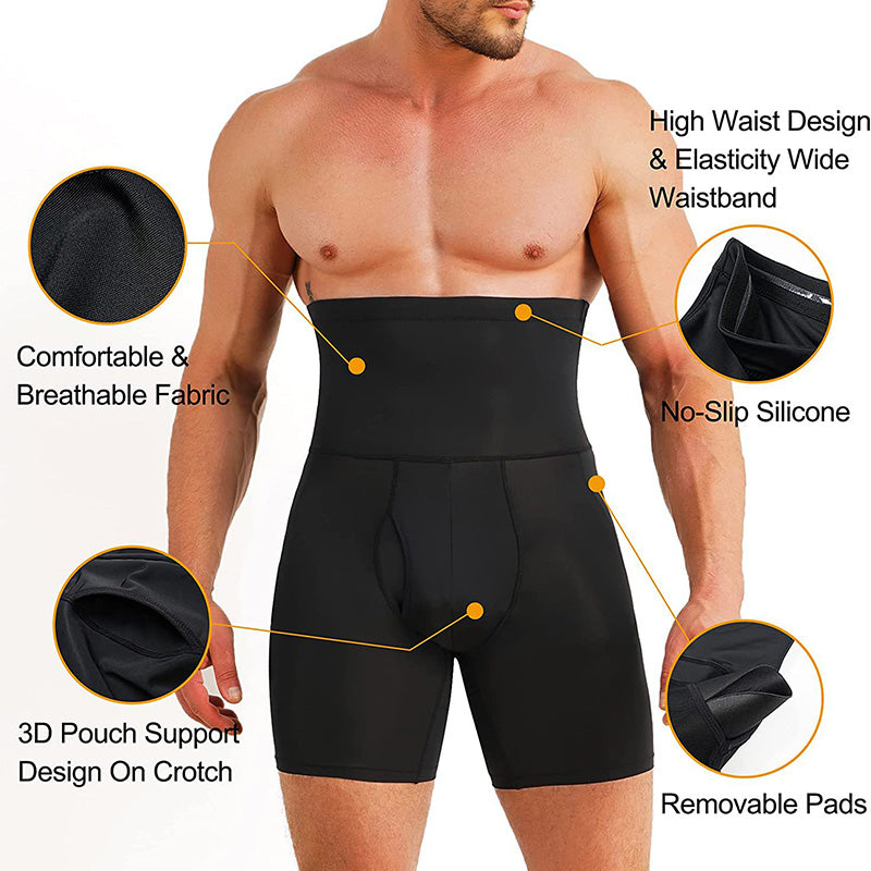 Sous-vêtement Gainant pour Hommes à Taille Haute avec Effet Rehausseur de Fessier