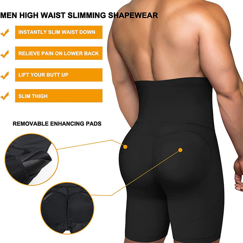 Sous-vêtement Gainant pour Hommes à Taille Haute avec Effet Rehausseur de Fessier