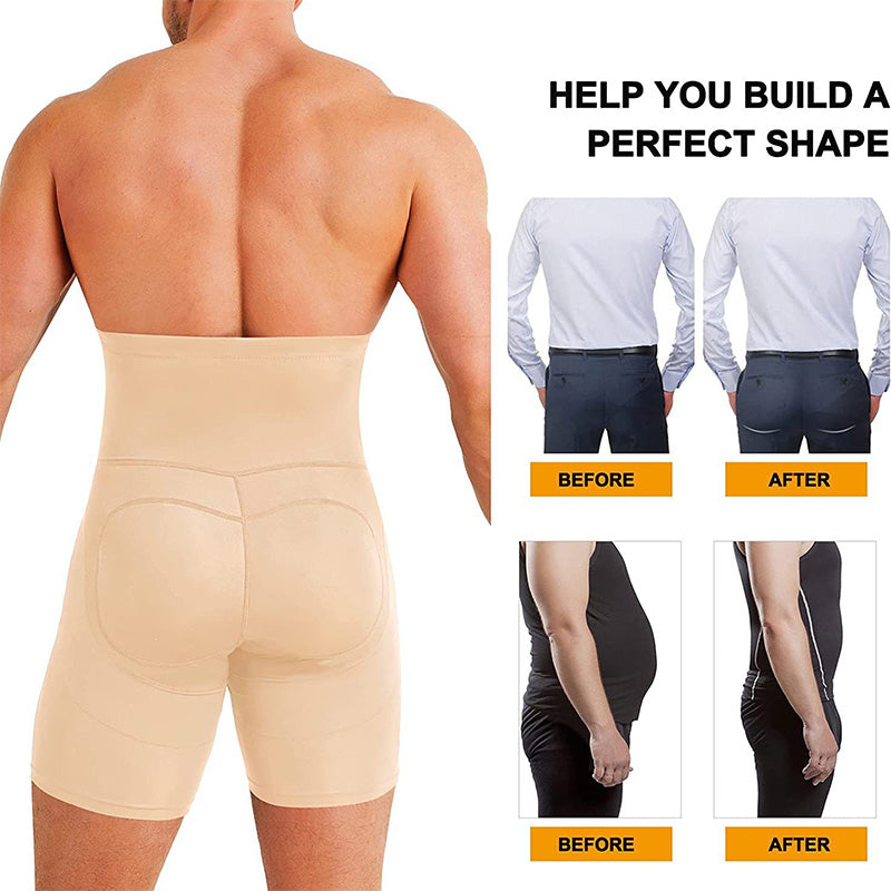 Sous-vêtement Gainant pour Hommes à Taille Haute avec Effet Rehausseur de Fessier