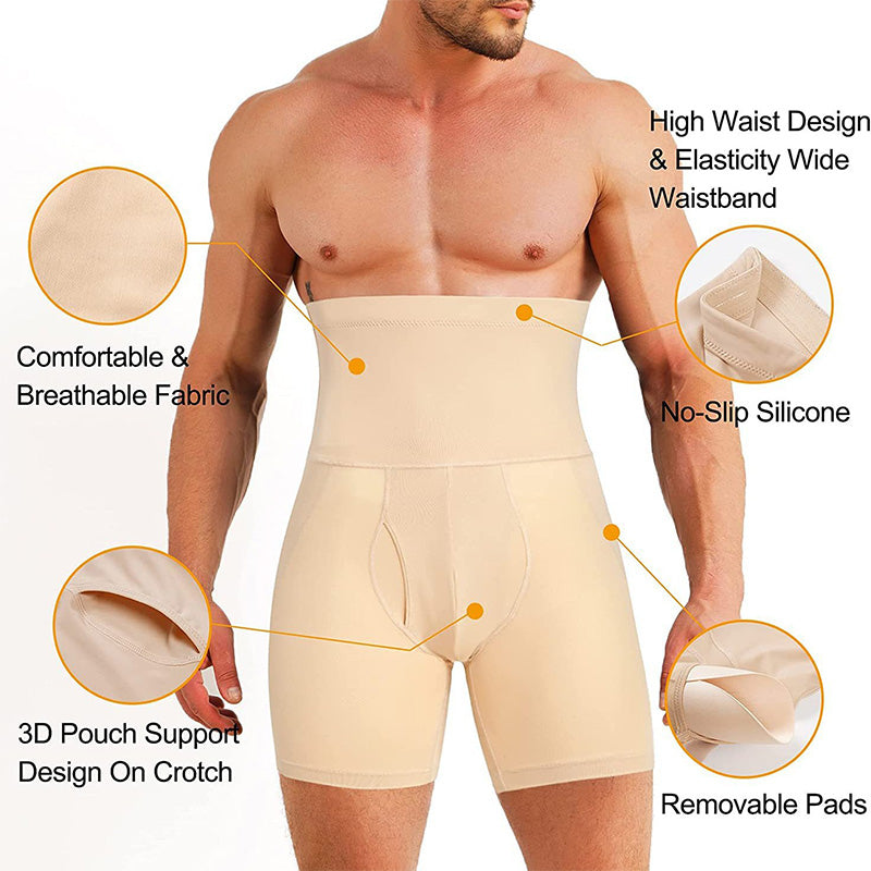 Sous-vêtement Gainant pour Hommes à Taille Haute avec Effet Rehausseur de Fessier