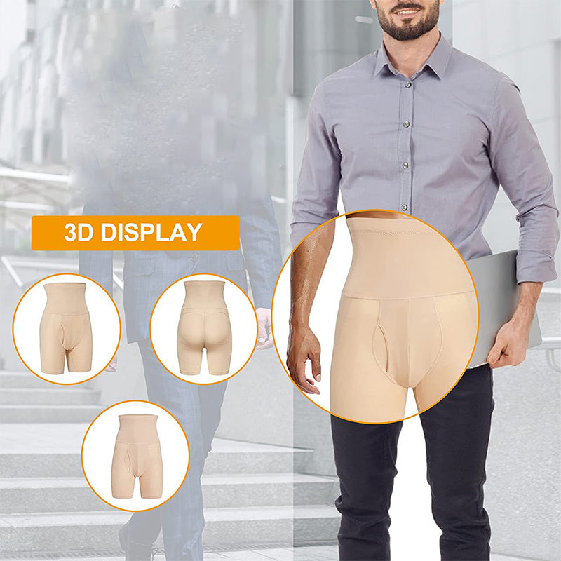 Sous-vêtement Gainant pour Hommes à Taille Haute avec Effet Rehausseur de Fessier