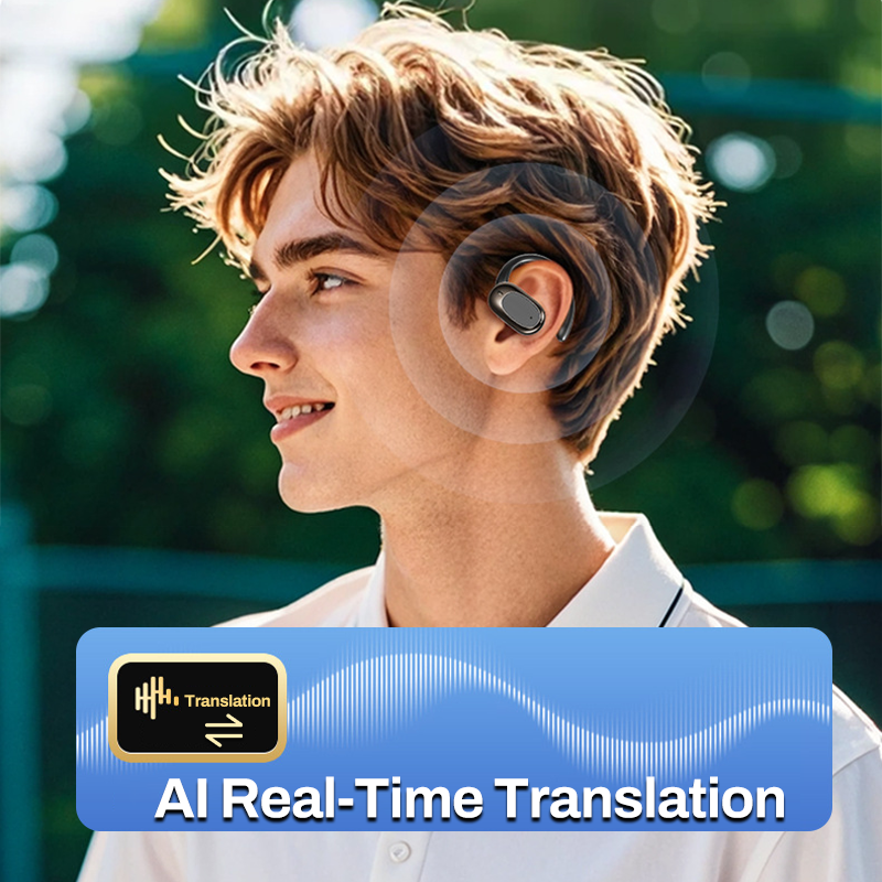 🔥Méga soldes d'été 🔥 Casque audio ouvert étanche avec traduction IA
