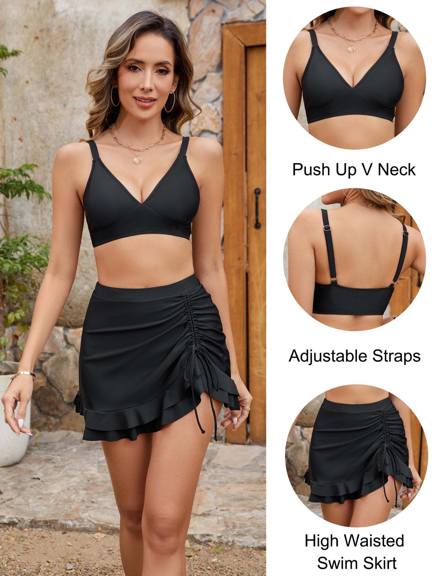 👙2025 Nouveau Type 49% DE RÉDUCTION💥Ensembles de bikinis taille haute Femmes Contrôle de l'abdomen Gingham