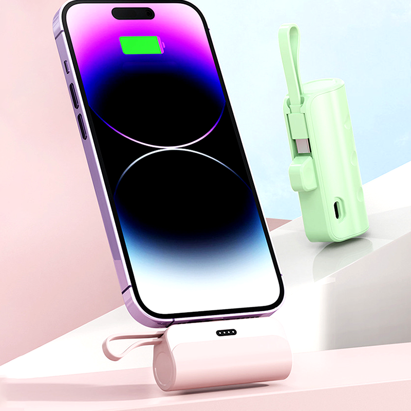 Batterie Externe Portable Haute Capacité avec Câbles Intégrés
