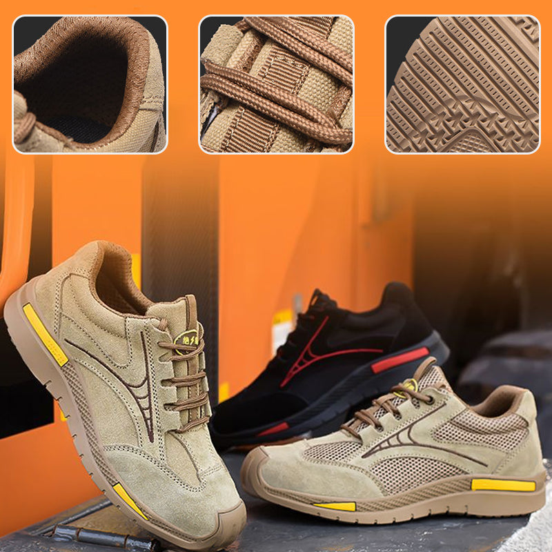 Chaussures de marche légères et respirantes à embout d'acier pour hommes