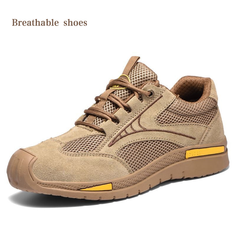 Chaussures de marche légères et respirantes à embout d'acier pour hommes