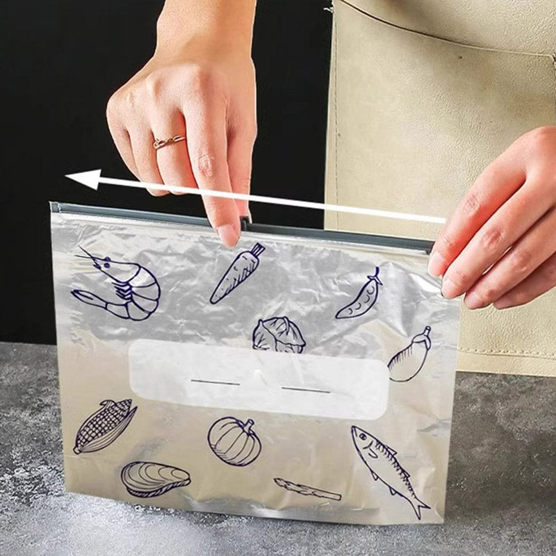 🥢Sac de Conservation en Aluminium Reutilisable et Fermable🌍Parfait pour Stocker et Protéger Vos Aliments!🌿