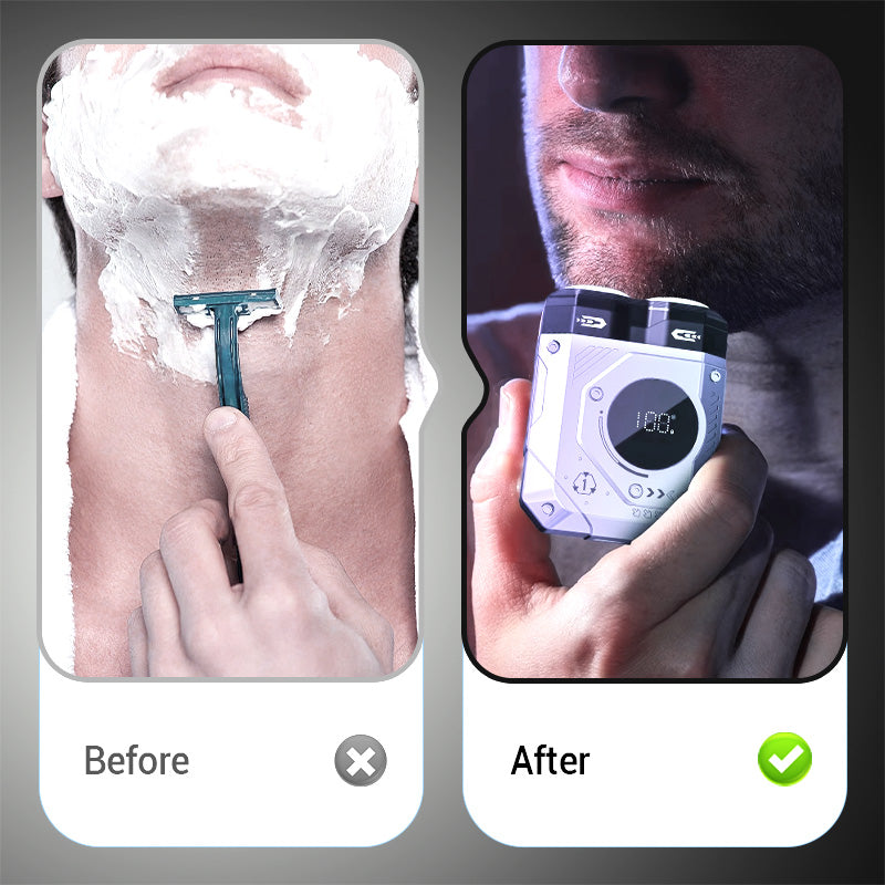 Rasoir portable à double lame lavable pour hommes