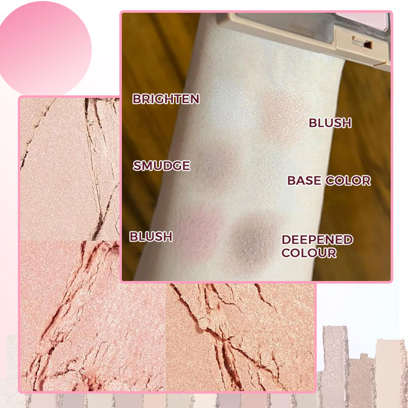 Palette d'ombres à paupières multifonctionnelle 6 couleurs