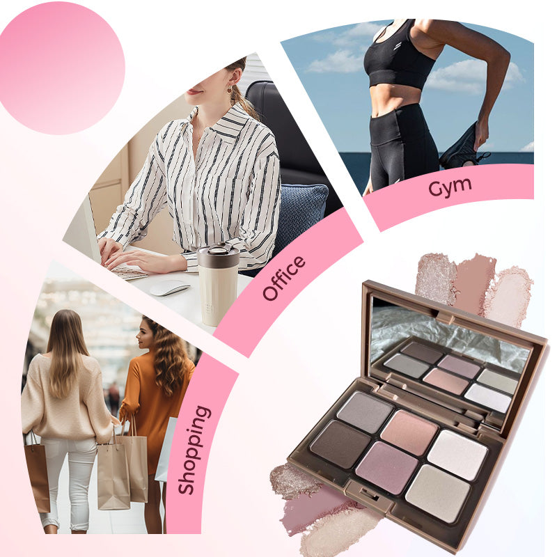 Palette d'ombres à paupières multifonctionnelle 6 couleurs