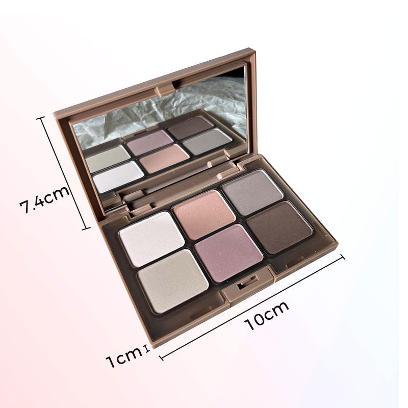 Palette d'ombres à paupières multifonctionnelle 6 couleurs