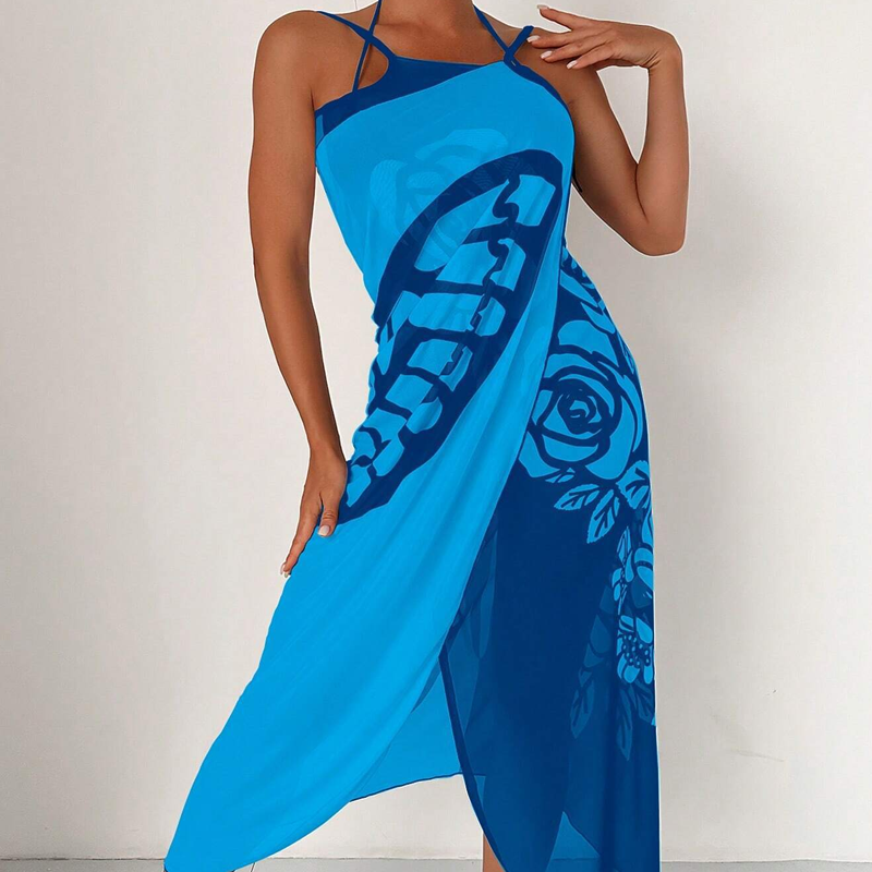Cache-maillot de bain imprimé papillon pour femme