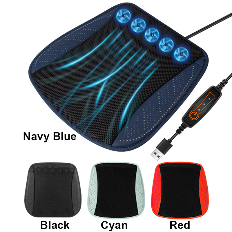 Coussin de Siège Auto Ventilé Respirant et Rafraîchissant avec Port USB