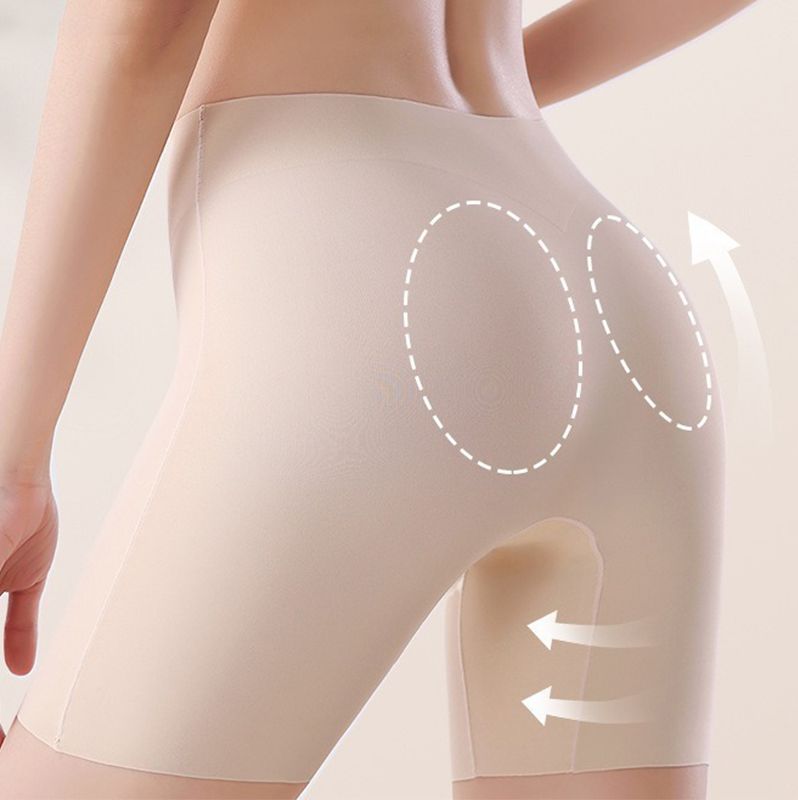 Culotte taille haute en soie glacée pour femmes avec effet ventre plat et galbant des fesses