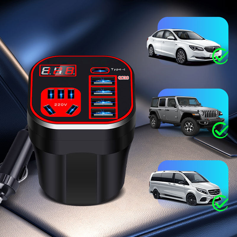🚗⚡ Chargeur onduleur de voiture multifonction QC – Puissant & polyvalent 🔥 -50 % pour une durée limitée !