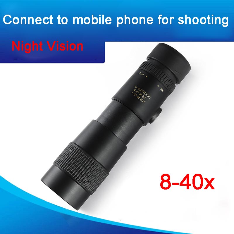 Télescope monoculaire 4k 8-40x40mm Super Telephoto Zoom