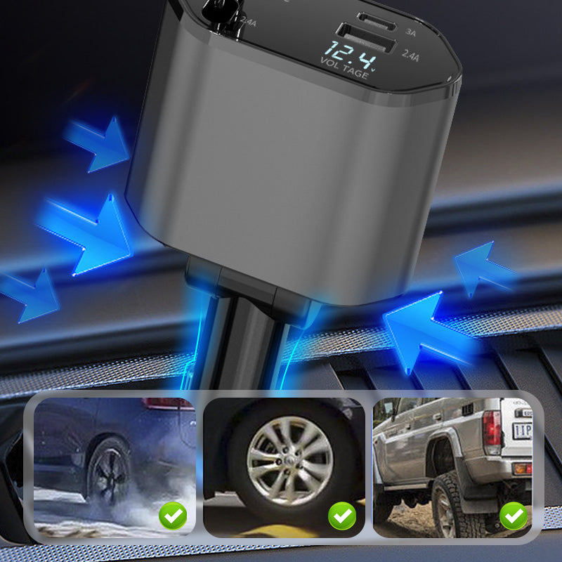Chargeur rapide 4 en 1 et chargeur de voiture rétractable