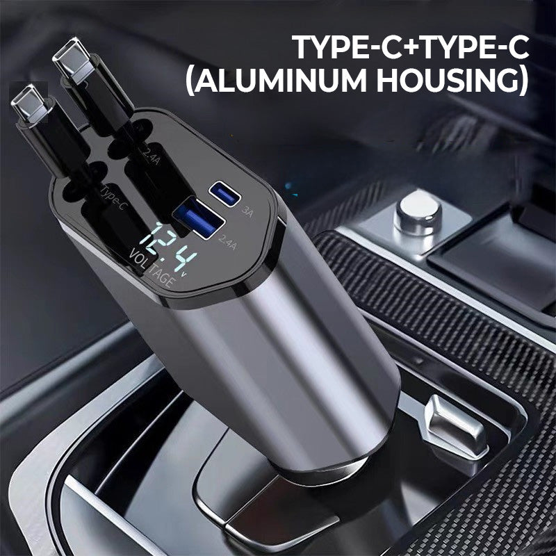Chargeur rapide 4 en 1 et chargeur de voiture rétractable