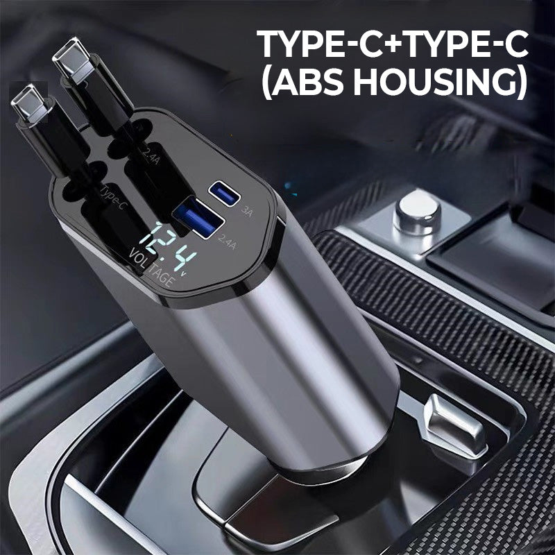 Chargeur rapide 4 en 1 et chargeur de voiture rétractable