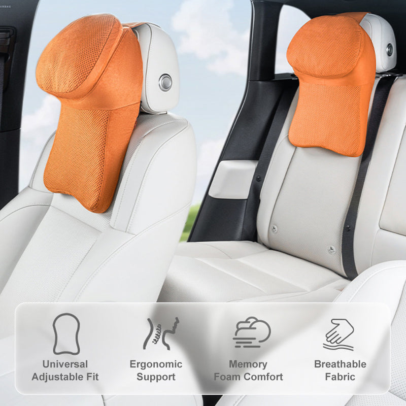 Appui-tête et coussin lombaire confortables pour la voiture
