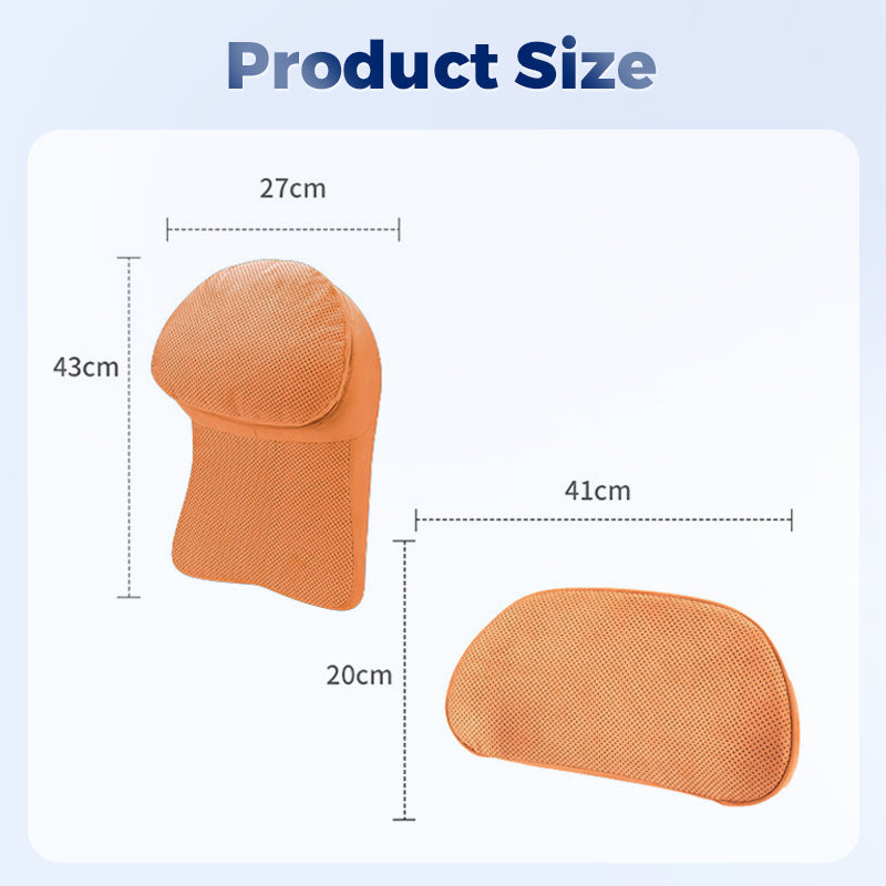 Appui-tête et coussin lombaire confortables pour la voiture