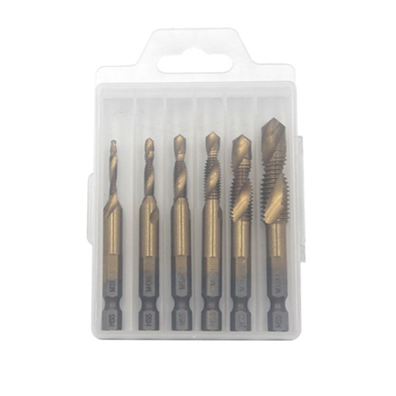 Kit de 6 tarauds hélicoïdaux composés polyvalents