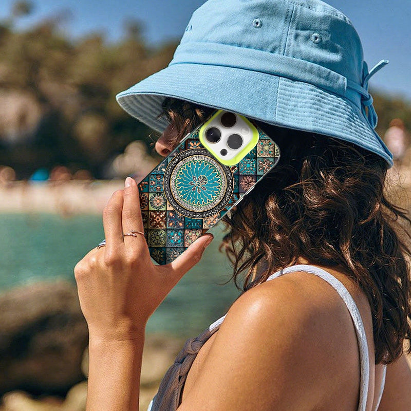 Coque de Téléphone à Imprimé Mandala Vibrant