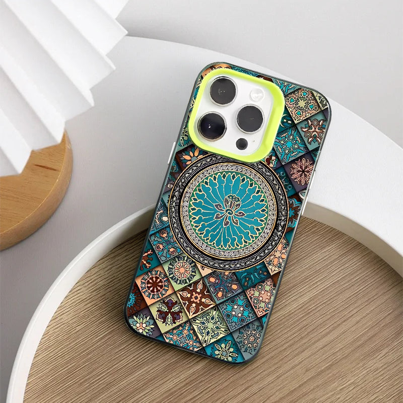 Coque de Téléphone à Imprimé Mandala Vibrant
