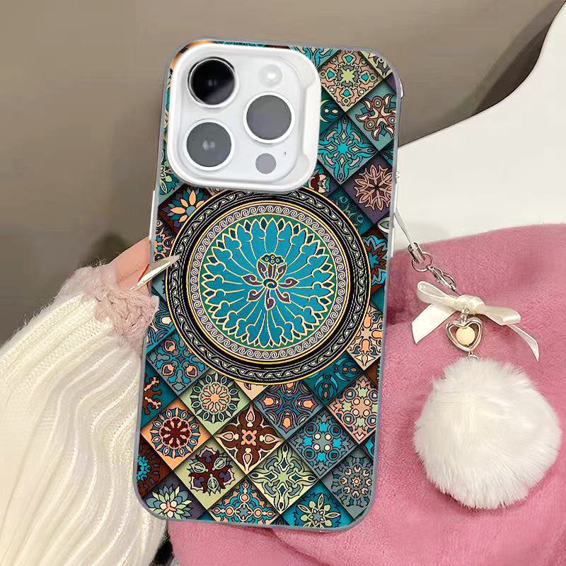 Coque de Téléphone à Imprimé Mandala Vibrant