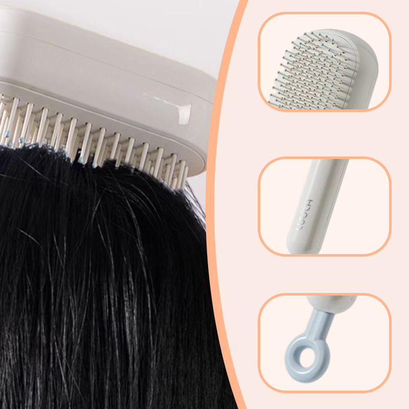 Brosse à cheveux portable à coussin d’air