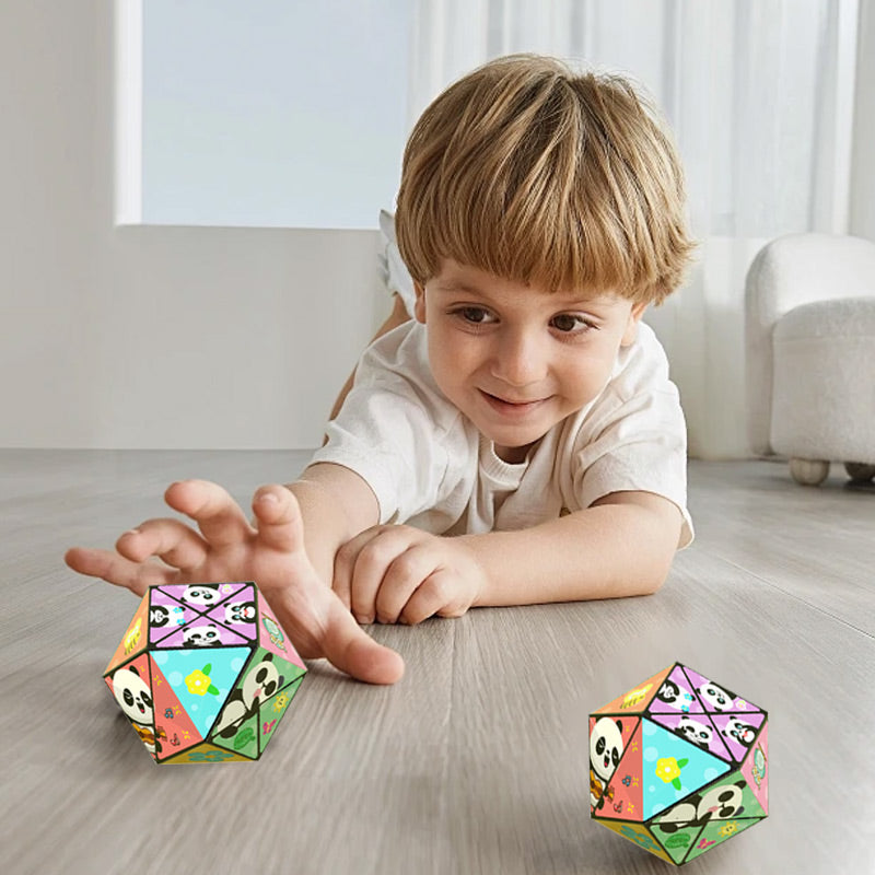 🔥Livraison gratuite dans tout le centre commercial🔥🔥 50 % DE RÉDUCTION – Cube magique panda pliable créatif pour enfants 🐼✨