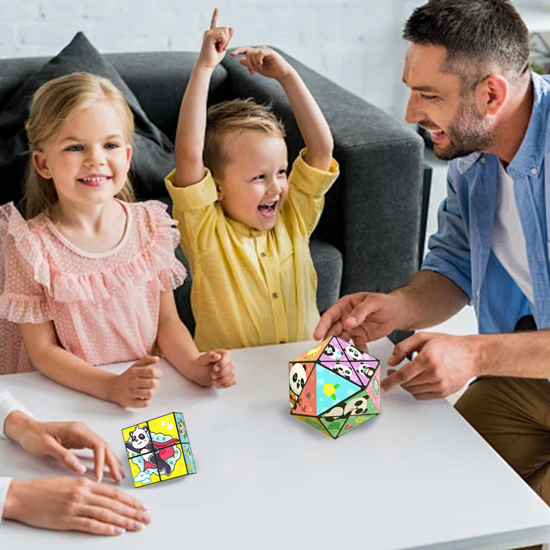 🔥Livraison gratuite dans tout le centre commercial🔥🔥 50 % DE RÉDUCTION – Cube magique panda pliable créatif pour enfants 🐼✨