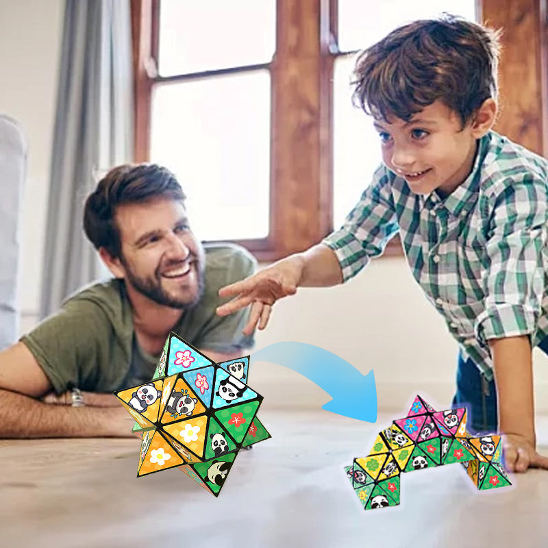 🔥Livraison gratuite dans tout le centre commercial🔥🔥 50 % DE RÉDUCTION – Cube magique panda pliable créatif pour enfants 🐼✨