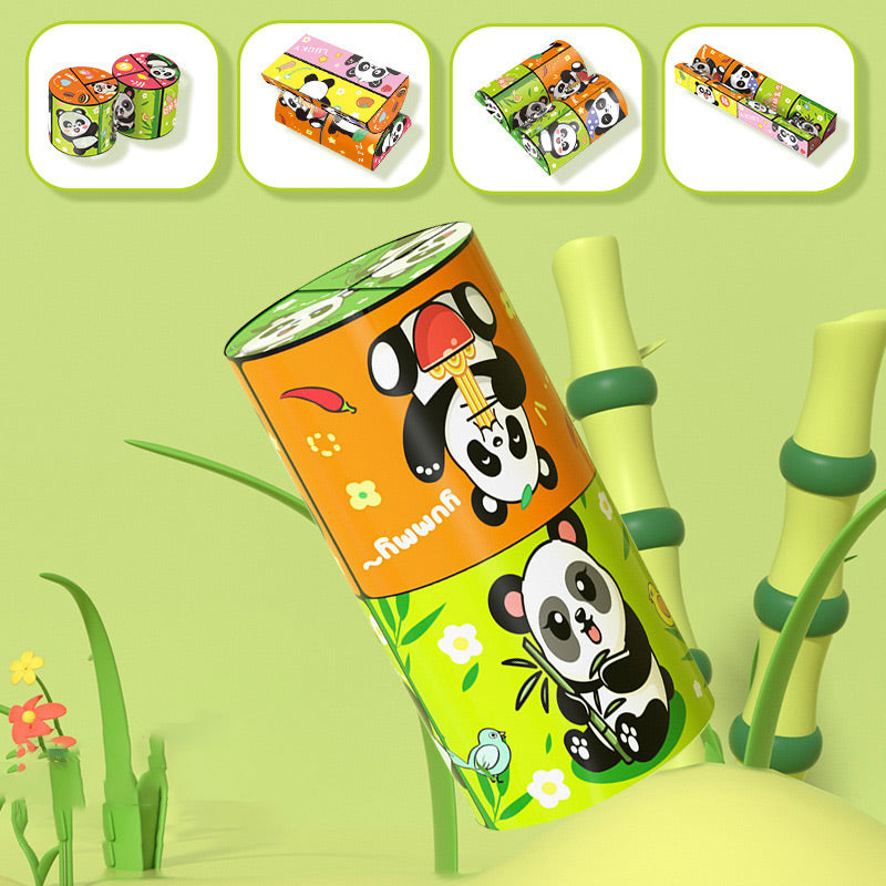 🔥Livraison gratuite dans tout le centre commercial🔥🔥 50 % DE RÉDUCTION – Cube magique panda pliable créatif pour enfants 🐼✨