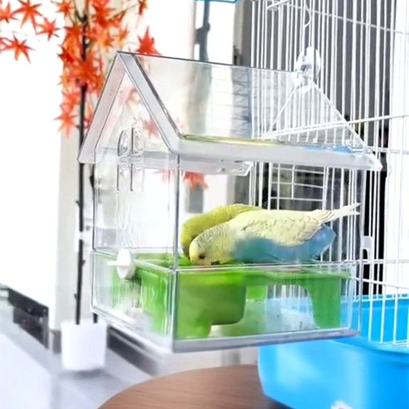 🐦🔥 50 % DE RÉDUCTION – Mangeoire externe coulissante pour perroquets ✨