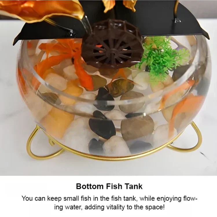 🔥2025 Vente chaude 🔥 Ornement de luxe créatif en forme d'aquarium avec lotus