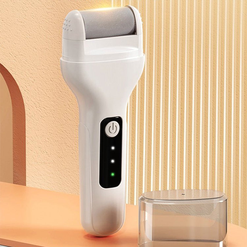 🔋🦶Exfoliateur électrique rechargeable pour les pieds🌟 Exfolie en douceur, lisse les pieds, indispensable pour les pédicures à domicile !