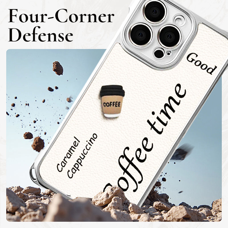 Coque de Téléphone Adorable avec Poupée 3D Café et Lanière