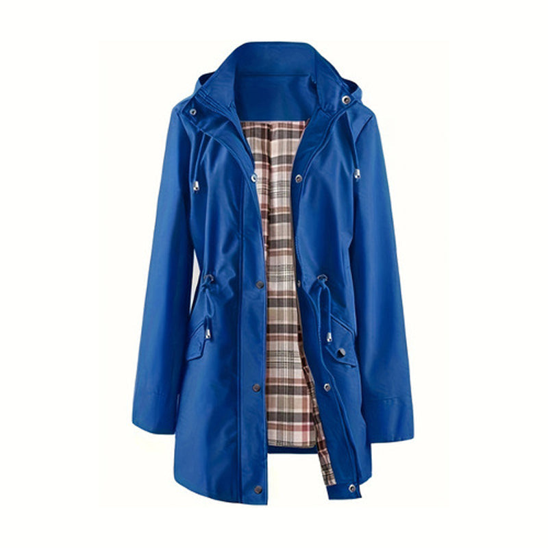 Windbreaker à Capuche Amovible avec Cordon Taille Ajustable
