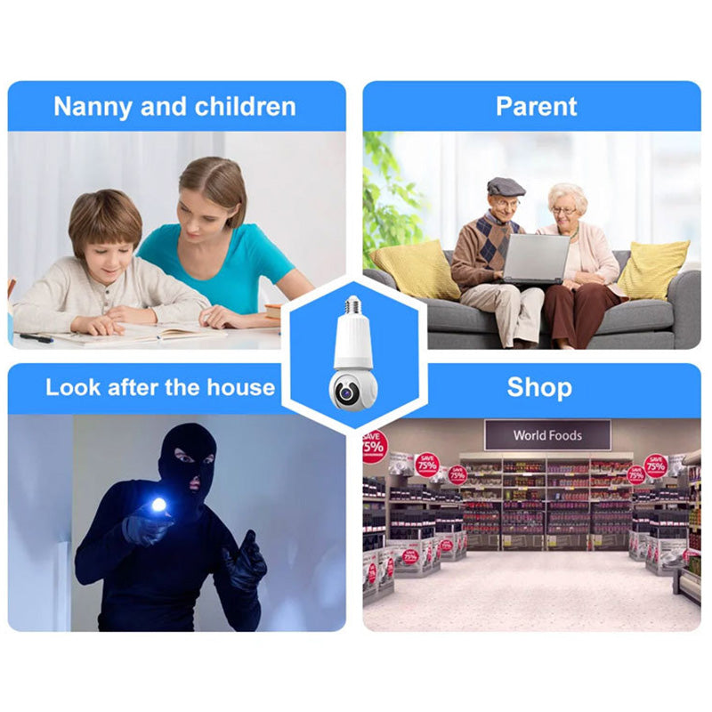 Caméra de sécurité WiFi intelligente avec éclairage