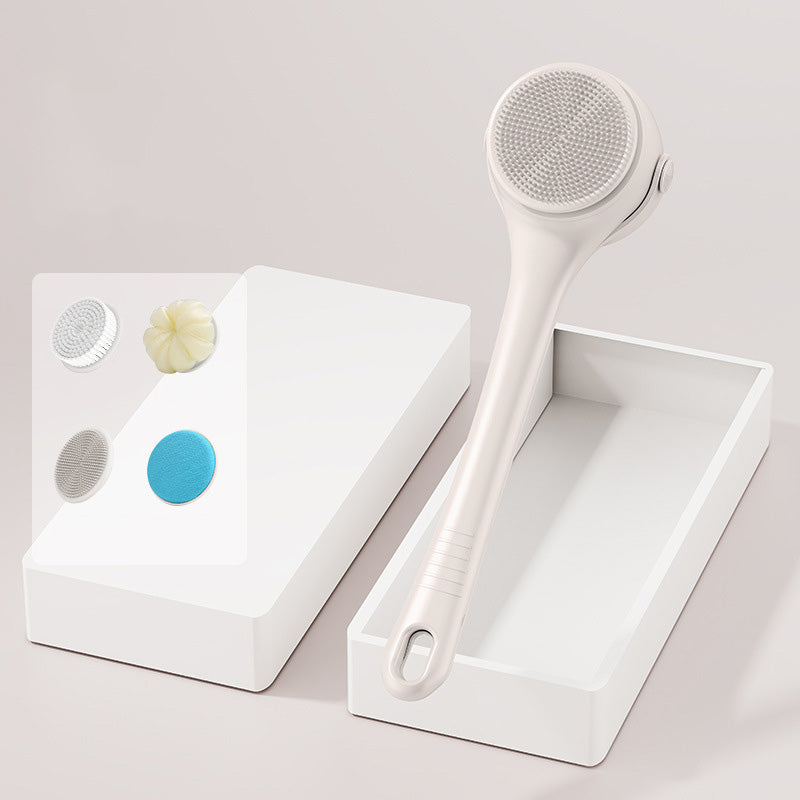 🚿 50% DE RÉDUCTION ! 🪥 Brosse de Bain Exfoliante Électrique à Long Manche – ABS – IPX7 & 1200 mAh & Double Poignée for Douche Relaxante