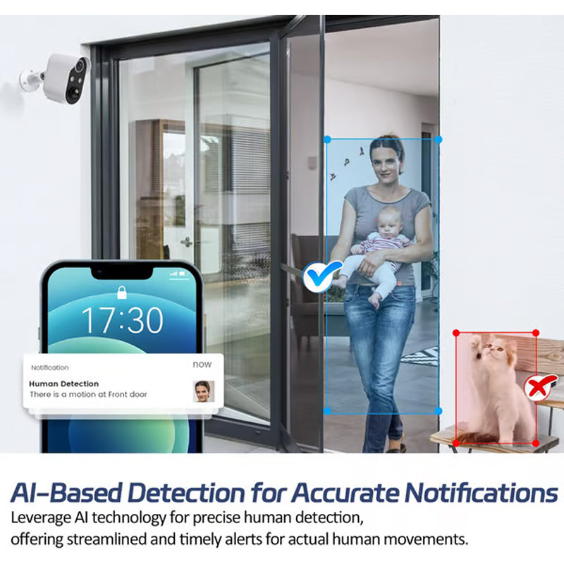Caméra de Surveillance Extérieure Sans Fil 1080P WiFi