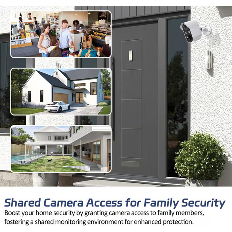 Caméra de Surveillance Extérieure Sans Fil 1080P WiFi