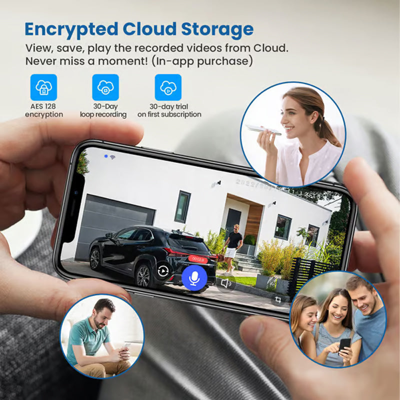 Caméra de Surveillance Extérieure Sans Fil 1080P WiFi