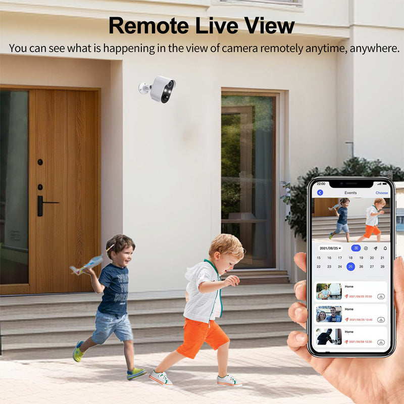 Caméra de Surveillance Extérieure Sans Fil 1080P WiFi