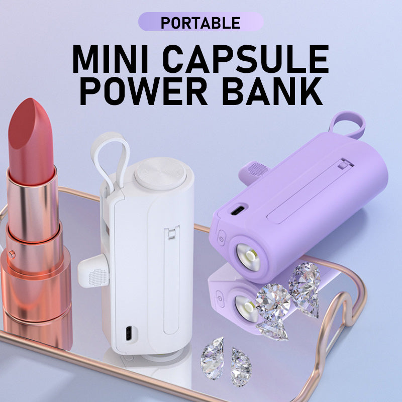 Mini batterie externe portable en forme de capsule