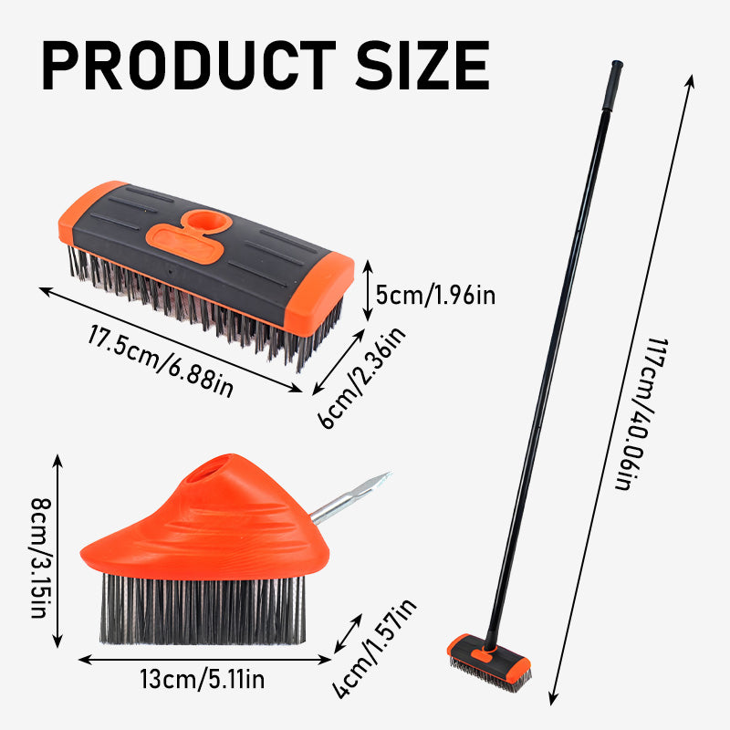 Ensemble 3 en 1 de brosses métalliques pour désherbage