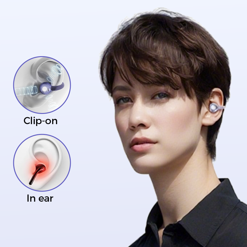 Écouteurs Bluetooth à clip confortables et ouverts