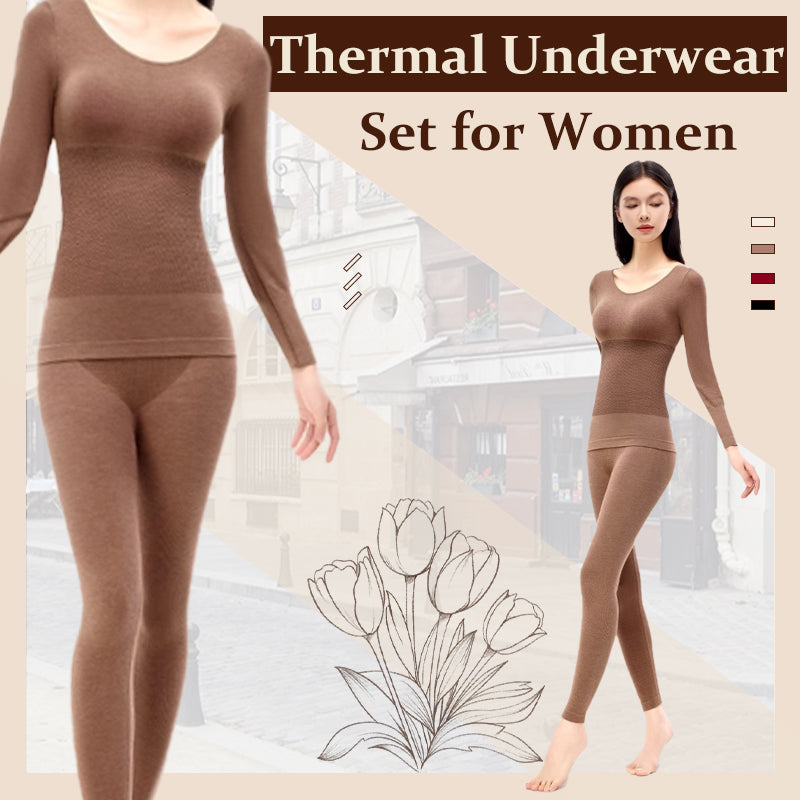 Ensemble de sous-vêtements thermiques pour femmes