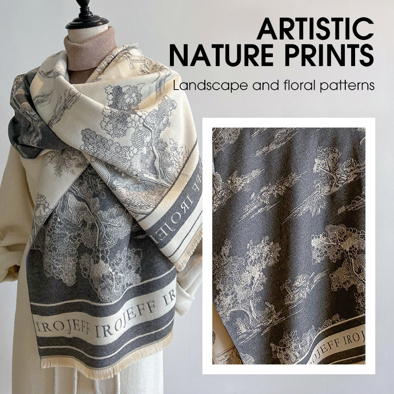Écharpe Chaude à Motifs Artistiques